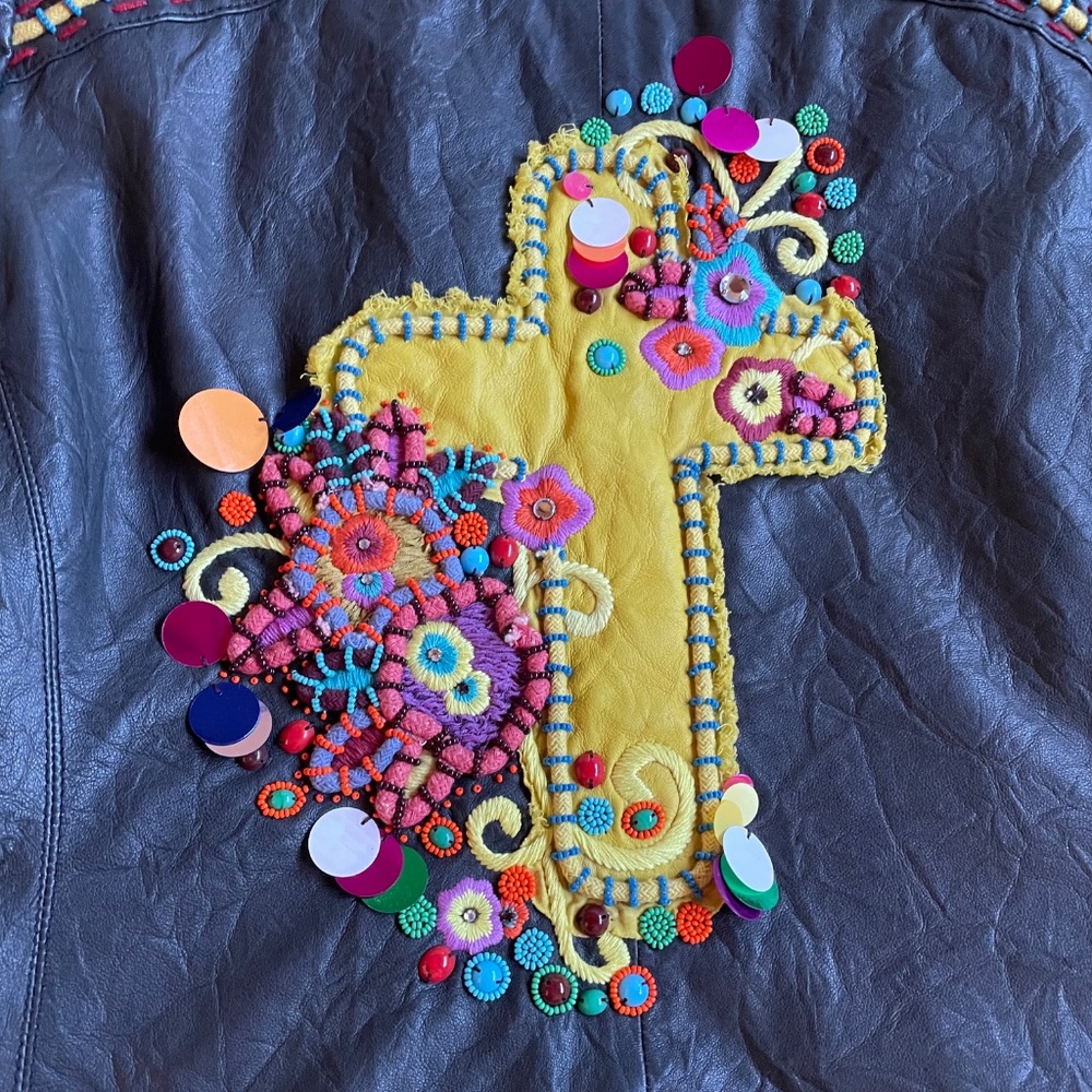 Double D Ranch Embroidered Leather Jacket - Picture 7 of 10